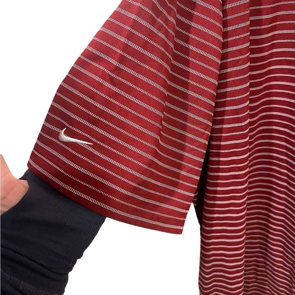 MENS NIKE GOLF DRI FIT BURGUNDY STRIPE POLO SHIRT SIZE xxl NWT - Picture 3 of 5